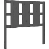 vidaXL Hoofdbord 105,5x4x100 cm massief grenenhout grijs