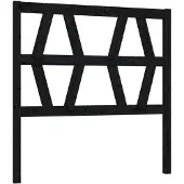 vidaXL Hoofdbord 81x4x100 cm massief grenenhout zwart