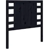 vidaXL Hoofdbord 106x4x100 cm massief grenenhout zwart