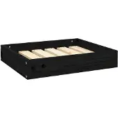 vidaXL Hondenmand 51,5x44x9 cm massief grenenhout zwart