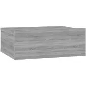 vidaXL Nachtkastje zwevend 40x30x15 cm bewerkt hout grijs sonoma eiken