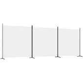 vidaXL Kamerscherm met 3 panelen 525x180 cm stof wit