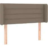 vidaXL Hoofdbord met randen 83x16x78/88 cm stof taupe