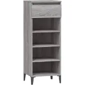 vidaXL Schoenenrek 40x36x105 cm bewerkt hout grijs sonoma eikenkleurig