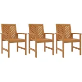 vidaXL Tuinstoelen, 3 stuks, massief acaciahout