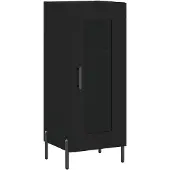 vidaXL Dressoir 34,5x34x90 cm bewerkt hout zwart