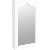 vidaXL Sieradenkast met spiegel wandgemonteerd 37,5x10x67 cm wit