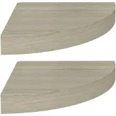 vidaXL Hoekschappen zwevend 2 st 25x25x3,8 cm MDF eikenkleurig