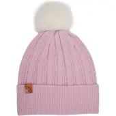 Stone Valley Merino wollen Muts in Roze met Pompon