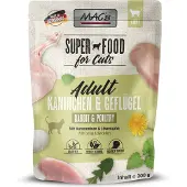 Mac'S kattenvoer natvoer maaltijdzakjes - Konijn & Gevogelte - hoog vlees gehalte 98,9% _6x 300g