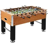 vidaXL Voetbaltafel 60 kg 140x74,5x87,5 cm staal lichtbruin en zwart