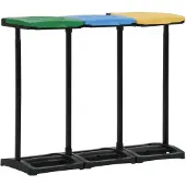 vidaXL 340989 Afvalzakstandaards met deksel 240-330 L PP meerkleurig