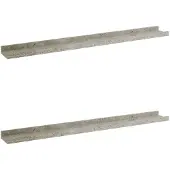 vidaXL Wandschappen 2 st 80x9x3 cm betongrijs