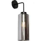 QAZQA Slimme wandlamp zwart met smoke glas incl. WiFi ST64 - Laura