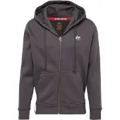 Alpha industries Sweatshirt 'Basic Zip' donkergrijs / wit