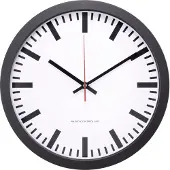 Conrad MXP301201 Radio Wall clock 300 mm x 45 mm Black