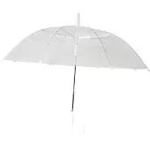 Chaks Bruidsparaplu/trouwparaplu - transparant - wit - polyester - D81 cm