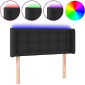vidaXL Hoofdbord LED 83x16x78/88 cm kunstleer zwart