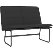 vidaXL Bankje 100x75x76 cm kunstleer zwart