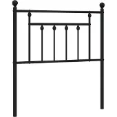vidaXL Vervangend hoofdbord 80 cm metaal zwart