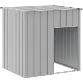 vidaXL Hondenhok met dak lichtgrijs 110x103x109 cm gegalvaniseerd staal
