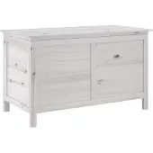 vidaXL Tuinbox 99x49,5x58,5 cm massief vurenhout wit