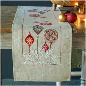Vervaco - Aïda loper kit - Kerst - Kerststerren - PN-0166611 - Borduren - Borduurpakket - Borduurpakket volwassenen - Borduurpakket kind