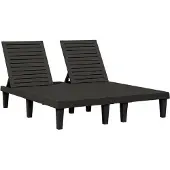 vidaXL Ligbed tweepersoons 155x138x83 cm polypropeen zwart