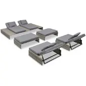 vidaXL Loungeset poly rattan grijs 15-delig online kopen