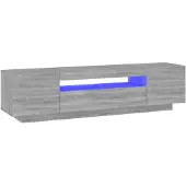 vidaXL TV-kast met LED-verlichting, grijs Sonoma, 160x35x40 cm
