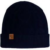 Stone Valley Grofgebreide Damesmuts van 100% Wol - Navy