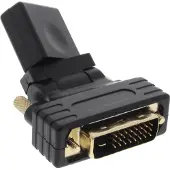 InLine HDMI-DVI adapter, HDMI female naar DVI male, flexibele hoek, 4K2K