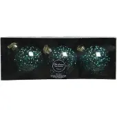 Décoris Kerstballen set | | Ø 8 cm | 3 stuks (Blauw)