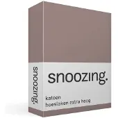 Snoozing katoen hoeslaken extra hoog