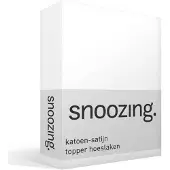 Snoozing katoen-satijn topper hoeslaken