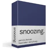 Snoozing percale katoen hoeslaken extra hoog