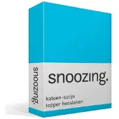 Snoozing katoen-satijn topper hoeslaken