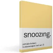 Snoozing percale katoen kussenslopen (set van 2)