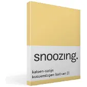 Snoozing katoen-satijn kussenslopen (set van 2)