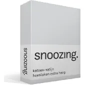 Snoozing katoen-satijn hoeslaken extra hoog