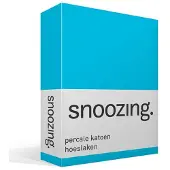 Snoozing percale katoen hoeslaken
