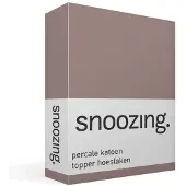 Snoozing percale katoen topper hoeslaken