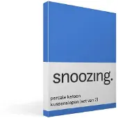 Snoozing percale katoen kussenslopen (set van 2)