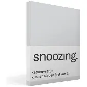 Snoozing katoen-satijn kussenslopen (set van 2)