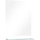vidaXL Wandspiegel met schap 50x60 cm gehard glas