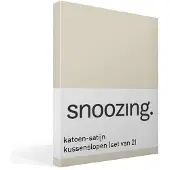 Snoozing katoen-satijn kussenslopen (set van 2)