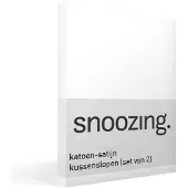 Snoozing katoen-satijn kussenslopen (set van 2)