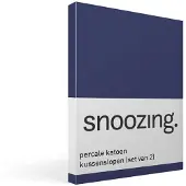 Snoozing percale katoen kussenslopen (set van 2)