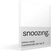 Snoozing katoen-satijn kussenslopen (set van 2)