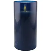 Peha Led kaars | | 15 cm (In glas, Timer, Blauw)